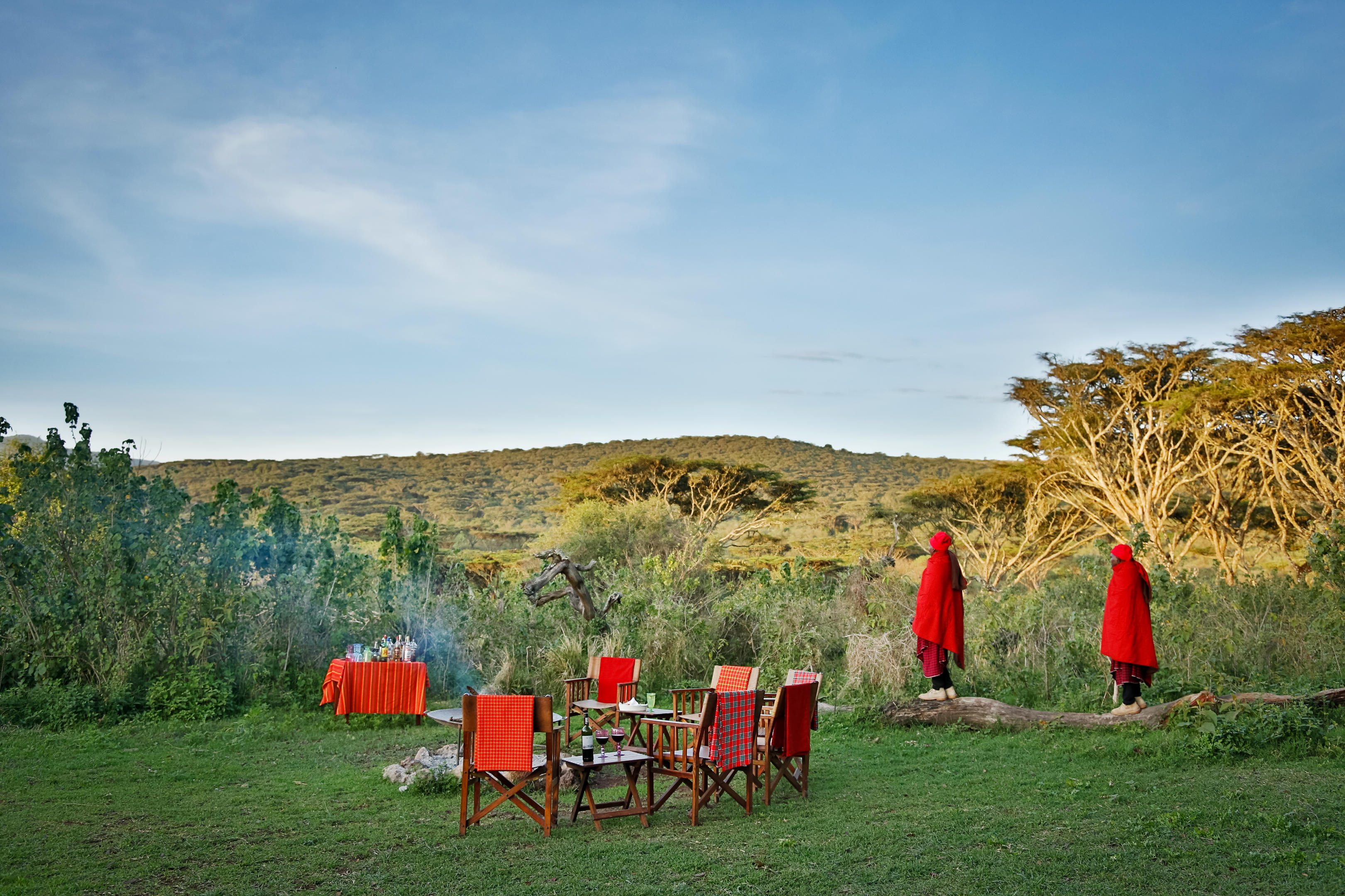 Comfortable tented camp near the Ngorongoro Conservation Area